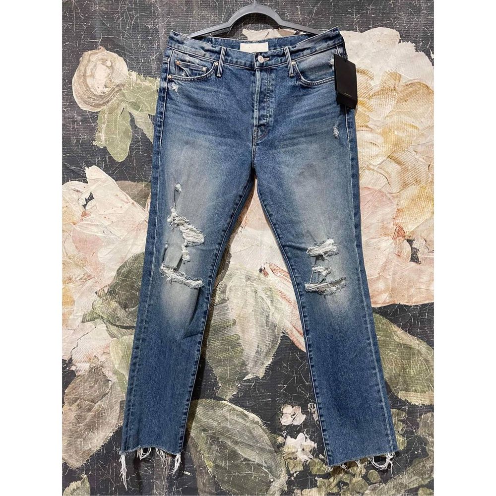 NWT Mother Denim Trickster Skimp Fray Jeans Size 29 - Picture 8 of 9